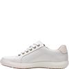CLARKS WOMENS ZIP LACE COMFORT SHOE - WHITE LEATHER